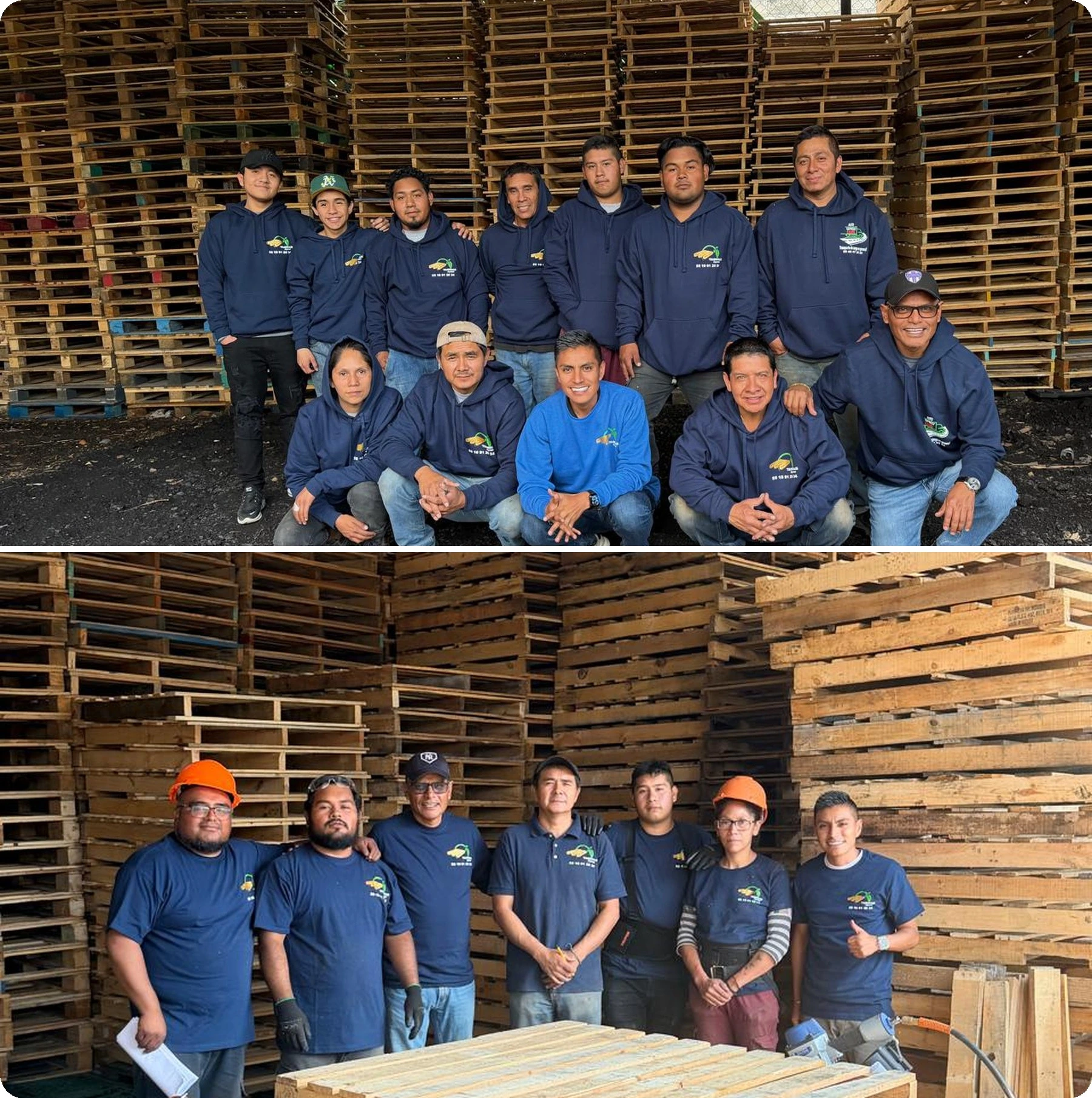 Equipo de trabajo de Tarimas Express en sus instalaciones